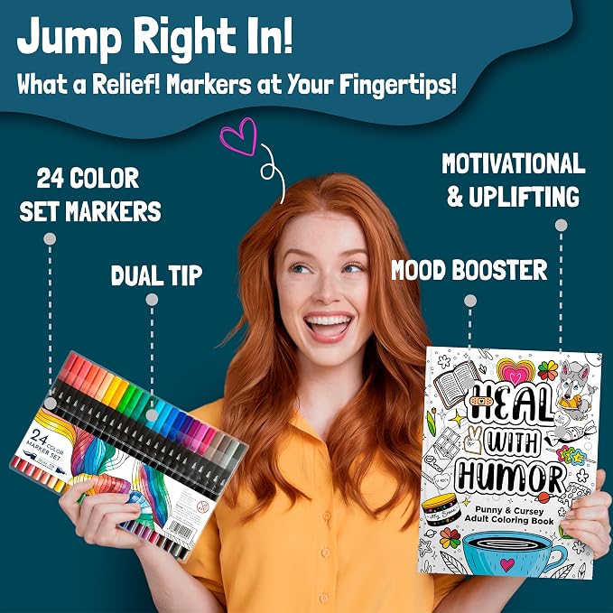 RYVE Adult Coloring Book Set for Adults Relaxation - Image 2