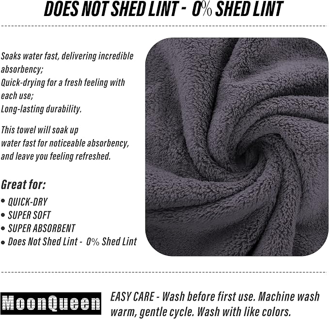 MOONQUEEN 12 Pack Premium Hand Towels - Image 4
