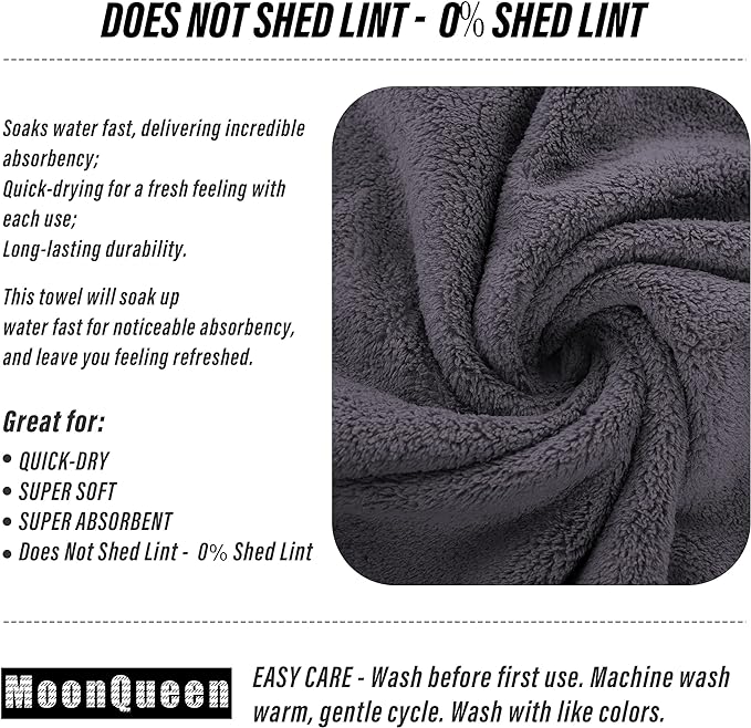 MOONQUEEN 6 Pack Premium Hand Towels - Image 4