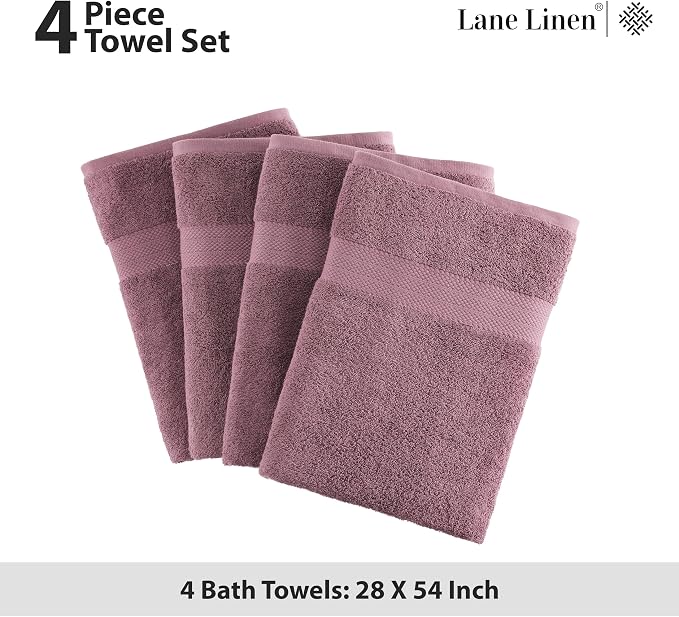 LANE LINEN Premium Bath Towels Set of 4 - Image 5