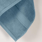 Superior Solid Egyptian Cotton Bath Towel Set, Denim Blue - Image 4