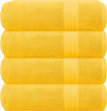 GLAMBURG Premium Cotton 4 Pack Bath Towel Set by GLAMBURG