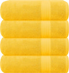 GLAMBURG Premium Cotton 4 Pack Bath Towel Set by GLAMBURG