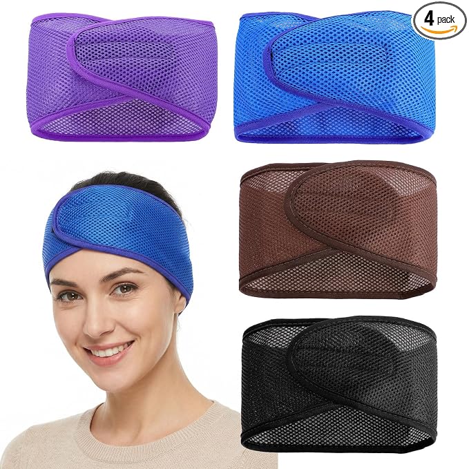 4 Pcs Mesh Hair Wraps for Black Women, Thicker Soft Head Wraps for Black Women by Unknown