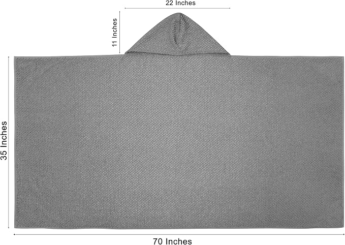 COTTON CRAFT Hooded Bath Towel – Oversized 35 x 70 Waffle Weave Towel - Image 3