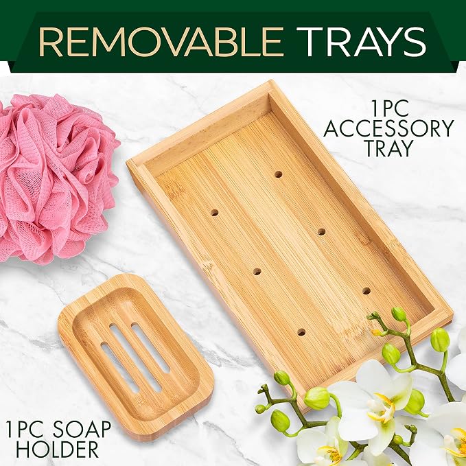 SereneLife Premium Bathtub Tray Caddy - Image 9