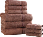 Superior Egyptian Cotton 9-Piece Towel Set, Guest Bath Decor Essentials - Image 2