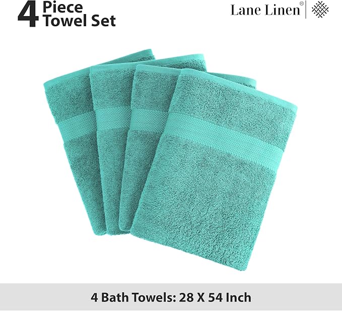 LANE LINEN Bathroom Towels Set- 100% Cotton Luxury Bath Towels - Image 5