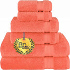 Cotton Paradise 6 Piece Towel Set, 100% Cotton Soft Absorbent Turkish Towels by UNITEDHOMETEXTILE