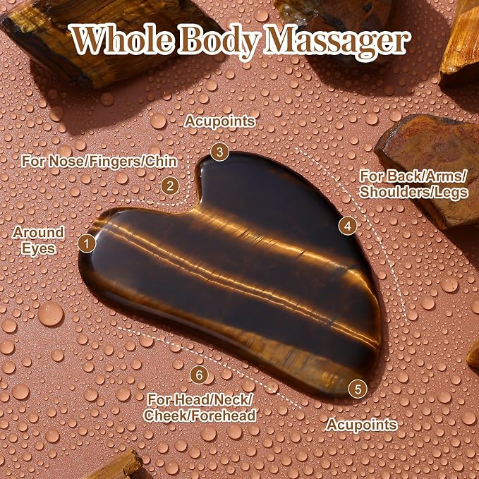 rosenice Gua Sha Facial Tools Gua Sha Jade Stone - Image 4