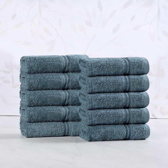 Superior Egyptian Cotton 10-Piece Face Towel Set, Small Towels - Image 2