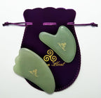 Mina Heal Gua Sha Facial Massager Set of 2 – Jade Guasha Lymphatic Drainage - Image 9