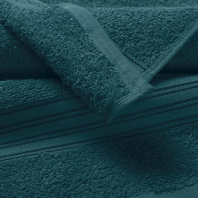 BOUTIQUO 100% Cotton 2 Pack Bath Towel Set 28x55 inches, Eco-Friendly Large - Image 2