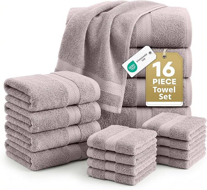 LANE LINEN 100% Ring Spun Cotton Bathroom Towel Set by LaneLinen