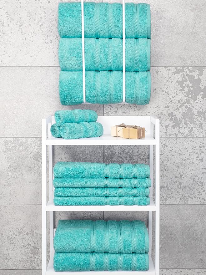 American Soft Linen Luxury 4 Piece Bath Towel Set, 600 GSM 100% Cotton Turkish - Image 7