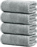Tens Towels Pack of 4 Extra Large Bath Towels 30 x 60 Inches, 100% Cotton by TensTowels