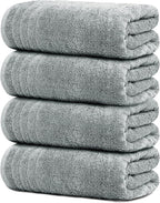 Tens Towels Pack of 4 Extra Large Bath Towels 30 x 60 Inches, 100% Cotton by TensTowels
