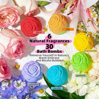 30 Rose-Shaped Bath Bombs – Handmade - Image 5
