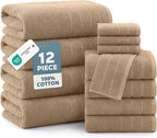 Casa Platino 12 Pcs Premium Cotton Towel Set by CasaPlatino