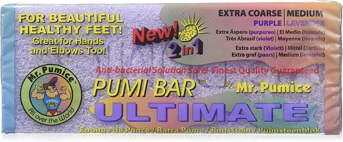 Mr. Pumice Ultimate PUMI Bar, 2-in-1 Callus Remover, Pedicure Stone & Ped File by MrPumice