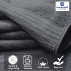 GLAMBURG Premium Cotton Oversized 2 Pack Bath Sheet 35x70-100% Pure Cotton - Image 2