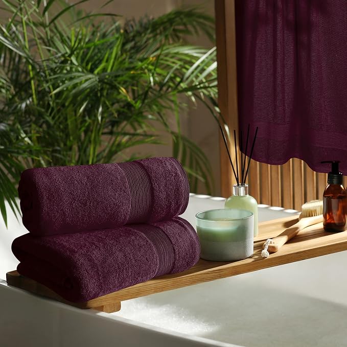 Belizzi Home 4 Pack Bath Towel Set 27x54, 100% Ring Spun Cotton, Ultra Soft - Image 4