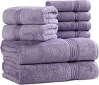 Superior Egyptian Cotton 8-Piece Towel Set, Guest Bath Decor Essentials - Image 2
