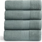 Springtree Home 100% Cotton Bath Towel Set of 4 | Super Soft & Absorbent by SpringtreeHome