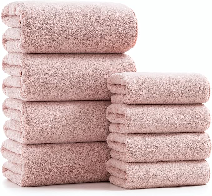 sakano Microfiber Bath Towel Set Ultra Soft Absorbent Speedy Drying Fade by Unknown