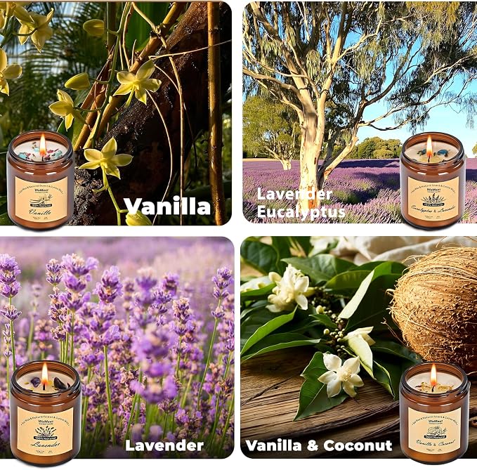 WEMEET Scented Candles Set, 4 Pack Aromatherapy Candle - Image 2