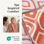 Modern Threads Classic Diamond 6-Piece 100% Cotton Towel Set – Yarn Dyed - Image 4
