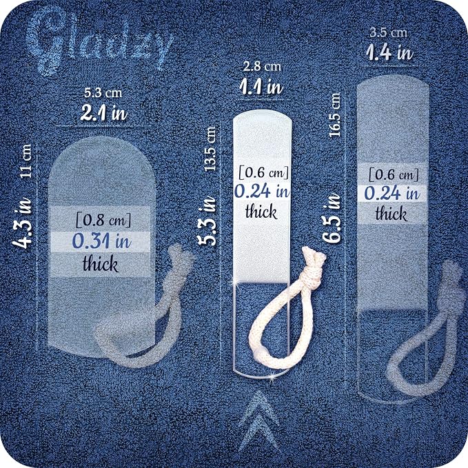 GLADZY Czech Glass Foot File Callus Remover – Double Sided Etched, Different - Image 6