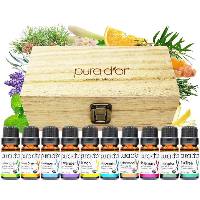 PURA D'OR Organic Perfect10 Essential Oils Set by PURADOR
