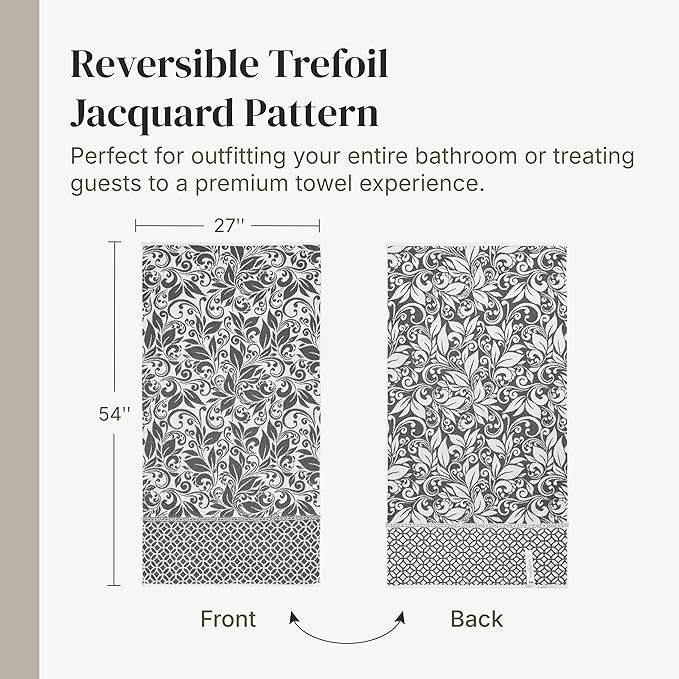 Modern Threads Botanical Vine 6-Piece 100% Cotton Towel Set – Reversible Yarn - Image 6