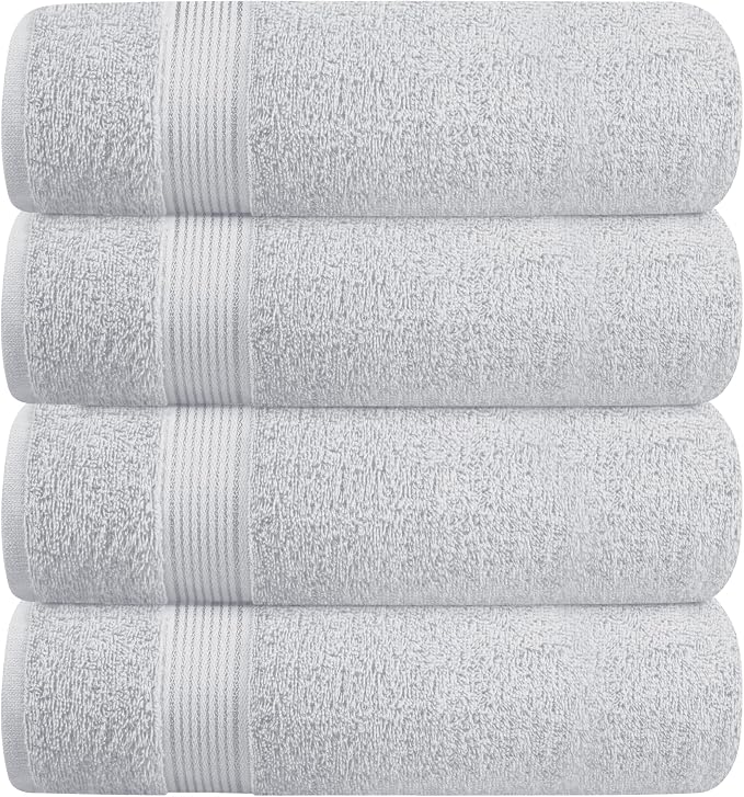 BELZZI Home Ultra Soft 4 Pack Oversized Bath Towel Set 27x54, Cotton Compact by Unknown
