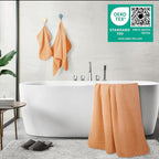 POLYTE 430 GSM Microfiber Quick Dry Lint Free Oversize Bath Towel Set, 6 Piece - Image 3