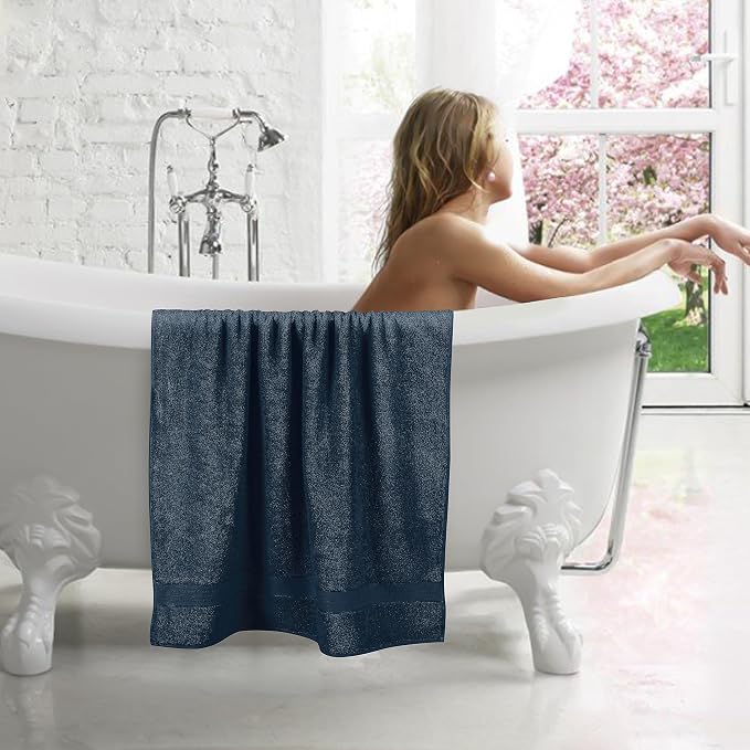 GLAMBURG 700 GSM Premium Cotton 2-Pack Oversized Extra Large Bath Sheet Set - Image 4