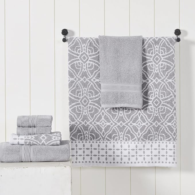Modern Threads Monroe 6-Piece 100% Cotton Towel Set – Reversible Yarn Dyed - Image 2