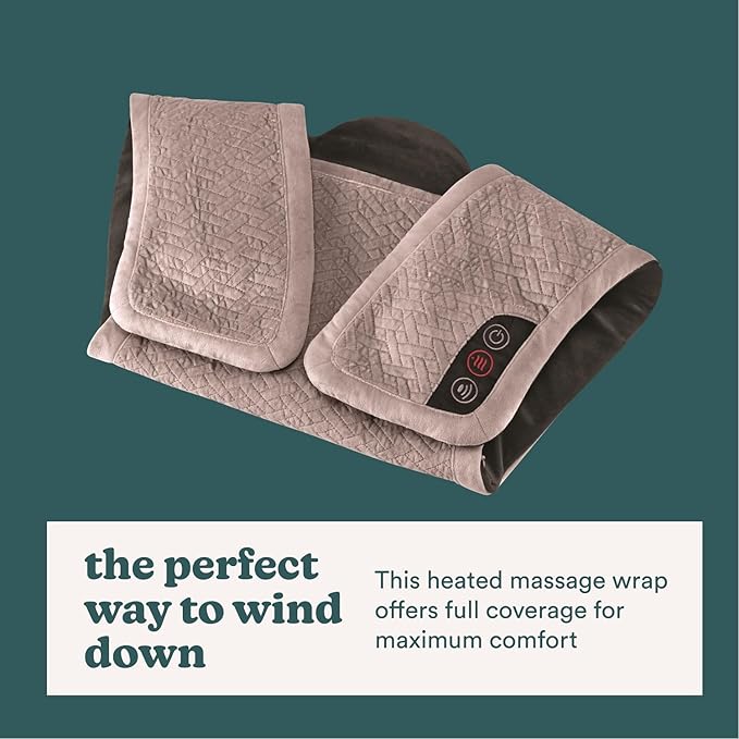 Homedics Vibration Heated Shoulder Massager Wrap, Comfort Pro Elite, Soft Fabric - Image 6
