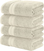 Modern Threads 4-Pack SpunLoft Bath Towel Sand 30x54 by ModernThreads