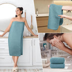 POLYTE 430 GSM Microfiber Quick Dry Lint Free Oversize Bath Towel Set, 6 Piece - Image 5