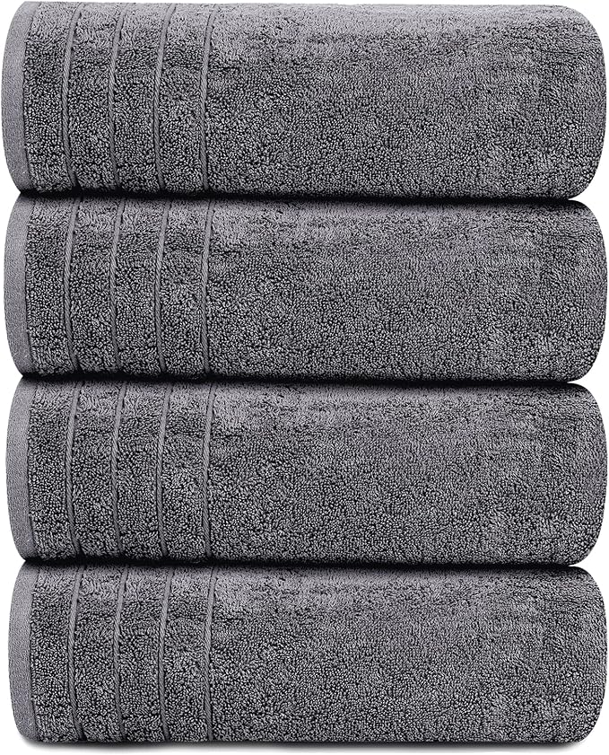 Tens Towels Pack of 4 Extra Large Bath Towels 30 x 60 Inches, 100% Cotton - Image 6