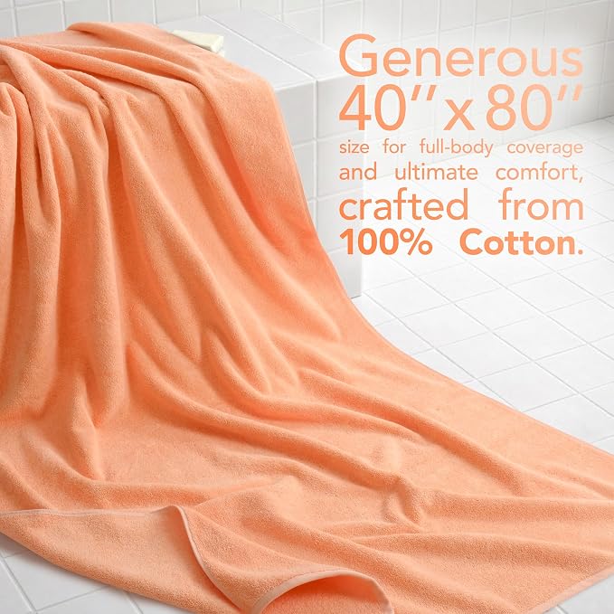 American Soft Linen 100% Cotton 600 GSM Turkish 40x80 Oversized Bath Towel Sheet - Image 2