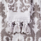 SKL Home Mirage Fringe 100% Turkish Cotton Hand Towel, 16x26 in - Image 2