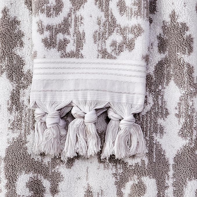 SKL Home Mirage Fringe 100% Turkish Cotton Hand Towel, 16x26 in - Image 2