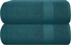 GLAMBURG Premium Cotton Oversized 2 Pack Bath Sheet 35x70-100% Pure Cotton by GLAMBURG