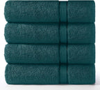Cotton Craft Ultra Soft 4 Pack Oversized Extra Large Bath Towels 30x54 Teal by COTTONCRAFT