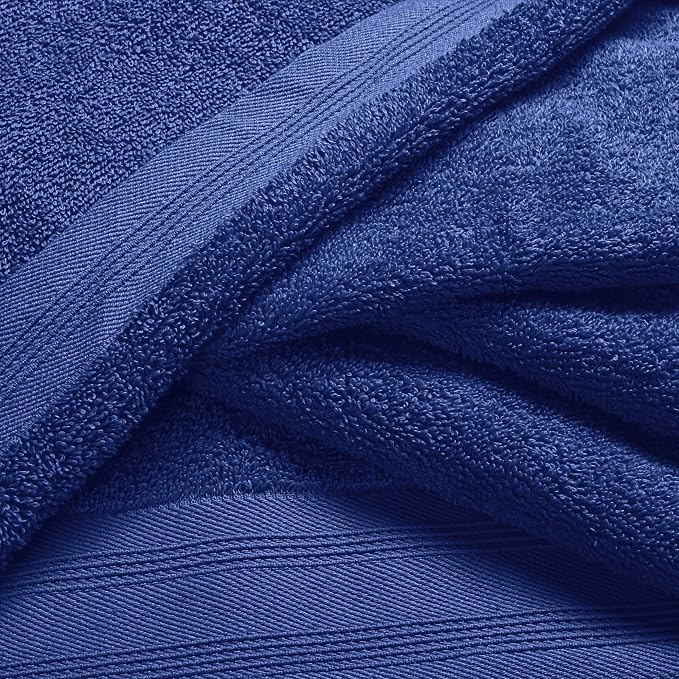 Ultra Soft 6 Pack Cotton Towel Set, Contains 2 Bath Towels 28x55 inch, 2 Hand - Image 2