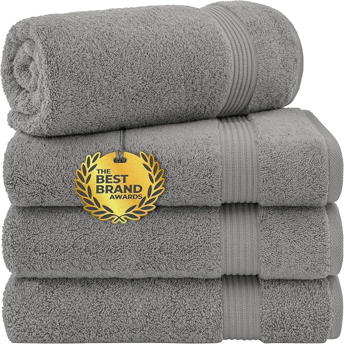 Cotton Paradise 4 Piece Turkish Bath Towels by UNITEDHOMETEXTILE