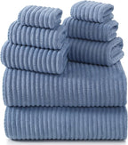REDKISS Blue Bath Towels Set 8 Piece by REDKISSOnline